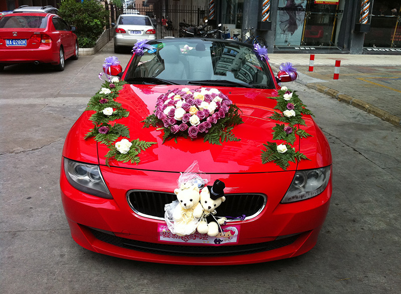 寶馬敞蓬跑車婚禮花車